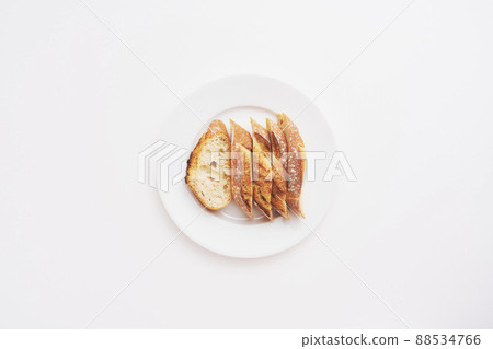 French bread on a white background 88534766