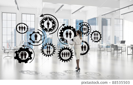 Networking and social communication concept as effective point for modern business Networking and social communication concept as effective point for modern business 88535503