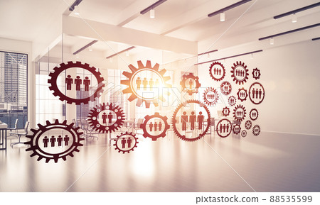 Networking and wireless connection as concept for effective modern business 88535599