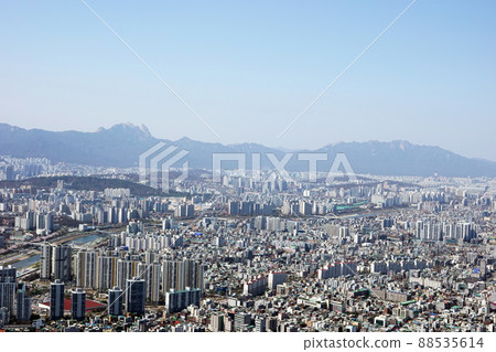 Seoul scenery, fine dust, panorama Seoul scenery, fine dust, panorama 88535614