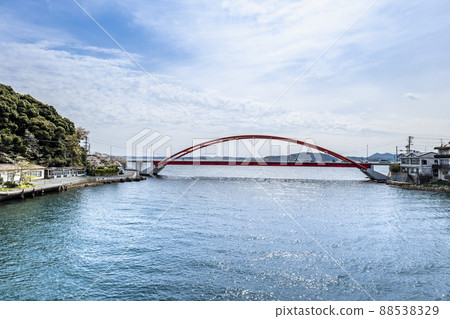 靜岡縣濱松市北區三日區濱名湖新瀨戶橋和瀨戶橋 靜岡縣濱松市北區三日區濱名湖新瀨戶橋和瀨戶橋 88538329