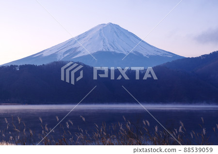 初冬的富士山和河口湖 88539059