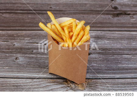 French fries potato fat and crispy French fries potato fat and crispy 88539503