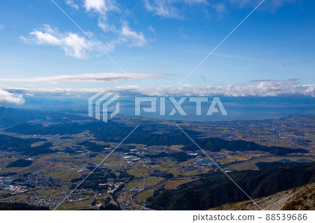 伊吹山登山道的琵琶湖 伊吹山登山道的琵琶湖 88539686