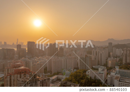 the cityscape of residential Area at Kowloon. hk 5 April 2022 88540103