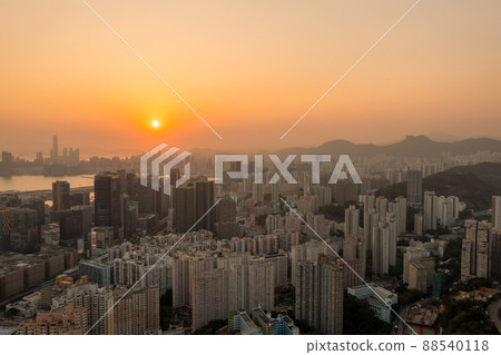 the Kwun Tong district at aerial view, Hong Kong 5 April 2022 the Kwun Tong district at aerial view, Hong Kong 5 April 2022 88540118