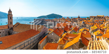 Panorama Dubrovnik Old Town roofs. Europe, Croatia Panorama Dubrovnik Old Town roofs. Europe, Croatia 88540710