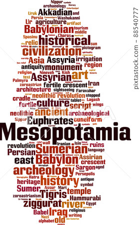 Mesopotamia word cloud 88540777