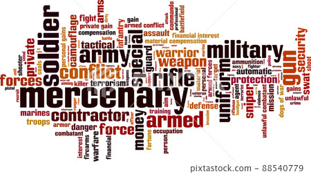 Mercenary word cloud Mercenary word cloud 88540779