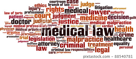 Medical law word cloud 88540781