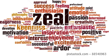 Zeal word cloud 88540963