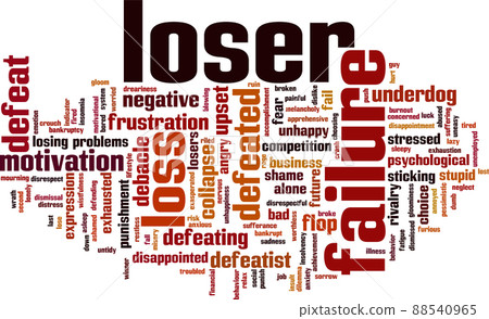Loser word cloud Loser word cloud 88540965