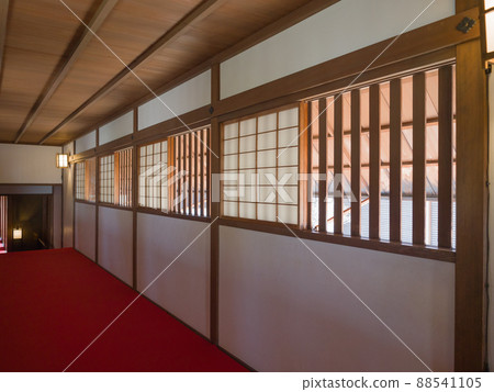 Hikone Castle Omotesando Okumukai High Corridor Lattice Window Hikone Castle Omotesando Okumukai High Corridor Lattice Window 88541105