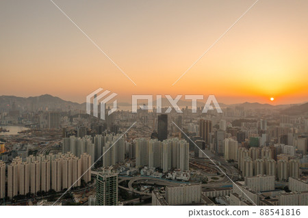 the cityscape of residential Area at kwun tong district, hk 3 April 2022 88541816