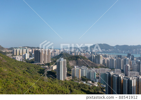 the cityscape of residential Area at Choi Wan estate, hk 3 April 2022 88541912