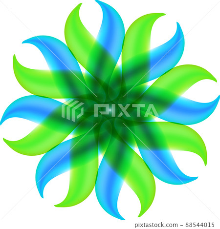 Abstract colorful wavy shape. Bright poster, banner, web design element.Can be used for wallpaper, flyer, advertisement, brochures. 88544015