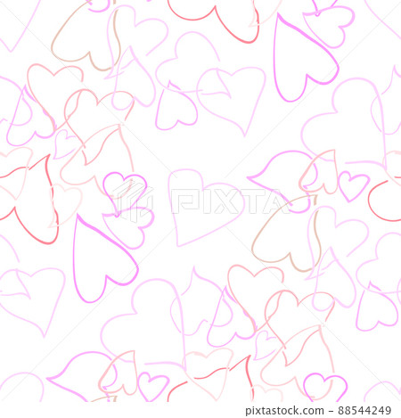 Seamless decorative heart pattern. Abstract background design. 88544249