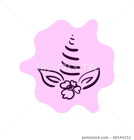 Unicorn illustration. Decorative design element for cards, poster, web Unicorn illustration. Decorative design element for cards, poster, web 88544252