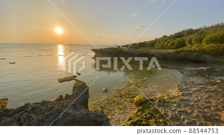 Cape Zanpa in the evening 88544753