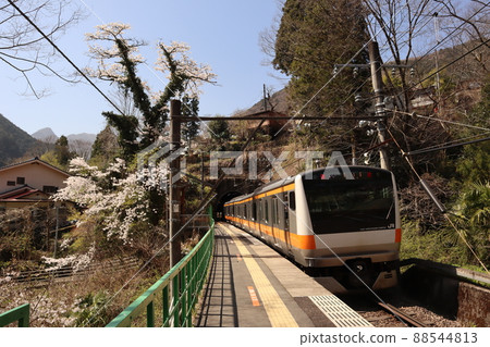 Ome Line and Sakura Shiromaru Station 88544813
