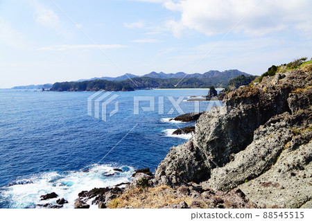 Minamiizu towards Yumigahama seen from Cape Tarai Minamiizu towards Yumigahama seen from Cape Tarai 88545515