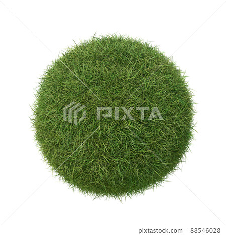 Grass ball isolated on white. 3D image. Grass ball isolated on white. 3D image. 88546028