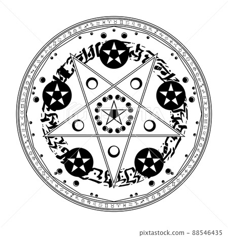 Magic circle (white background) - Stock Illustration [88546435] - PIXTA