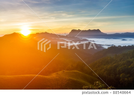 Beautiful landscape in the morning at Doi Luang Chiang Dao, Chiang Mai, Thailand 88548664