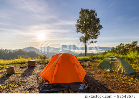 Beautiful landscape in the morning at Doi Luang Chiang Dao, Chiang Mai, Thailand 88548675