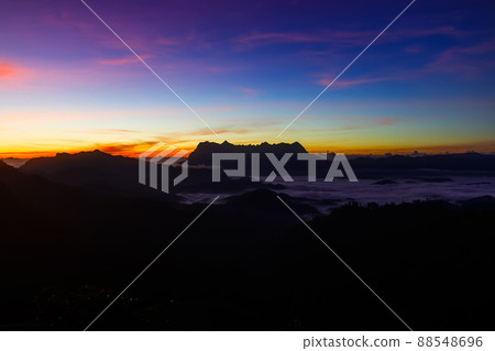 Beautiful landscape in the morning at Doi Luang Chiang Dao, Chiang Mai, Thailand 88548696