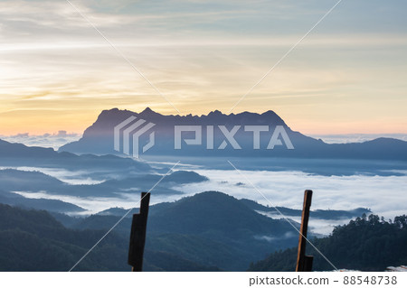 Beautiful landscape in the morning at Doi Luang Chiang Dao, Chiang Mai, Thailand 88548738