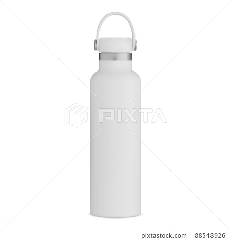 Thermo bottle. Metal water thermo flask mockup 88548926