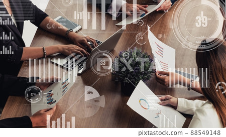 Conceptual vision of business people in corporate staff meeting 88549148