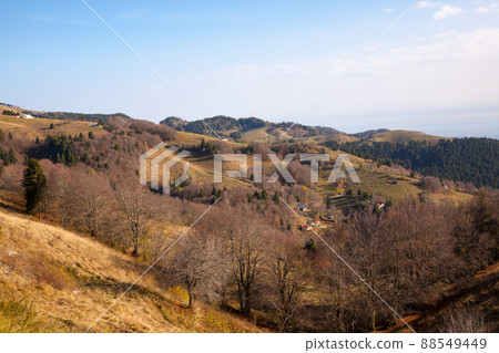 Mount Grappa autumn landscape. Italian Alps view Mount Grappa autumn landscape. Italian Alps view 88549449