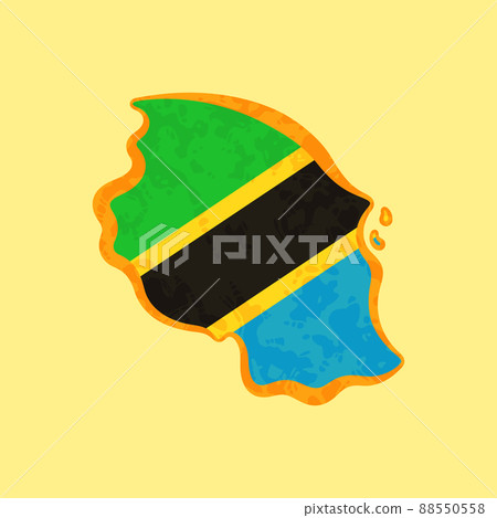 Tanzania - Map colored with the flag Tanzania - Map colored with the flag 88550558