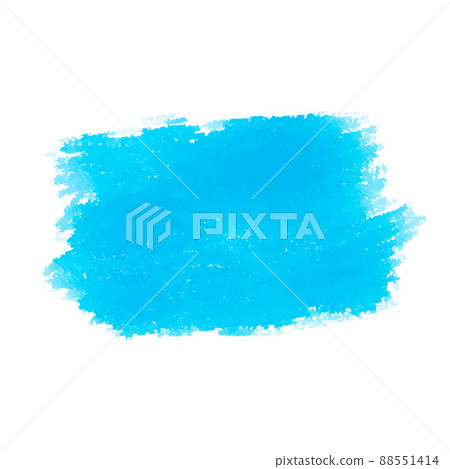 A blue spot, imitation of a transparent watercolor. Oval translucent paint spot 88551414