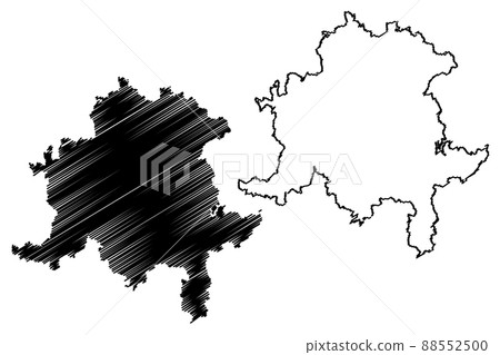 Saalfeld-Rudolstadt district (Federal Republic of Germany, rural district, Free State of Thuringia) map vector illustration, scribble sketch Saalfeld Rudolstadt map Saalfeld-Rudolstadt district (Federal Republic of Germany, rural district, Free State of Thuringia) map vector illustration, scribble sketch Saalfeld Rudolstadt map 88552500
