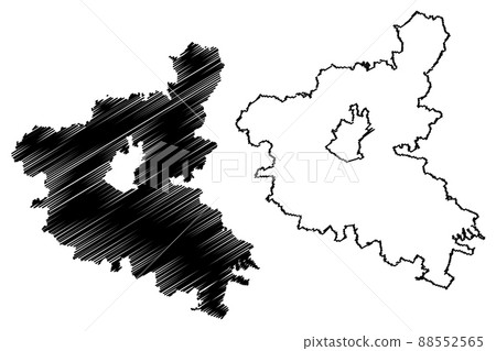 Schweinfurt district (Federal Republic of Germany, rural district Lower Franconia, Free State of Bavaria) map vector illustration, scribble sketch Schweinfurt map Schweinfurt district (Federal Republic of Germany, rural district Lower Franconia, Free State of Bavaria) map vector illustration, scribble sketch Schweinfurt map 88552565
