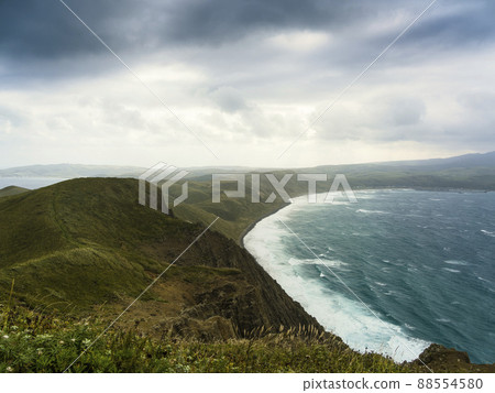 從北海道禮文島/禮文島的五郎田岬展望台眺望 88554580