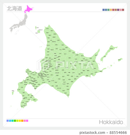 Map of Hokkaido · Hokkaido Map 88554666