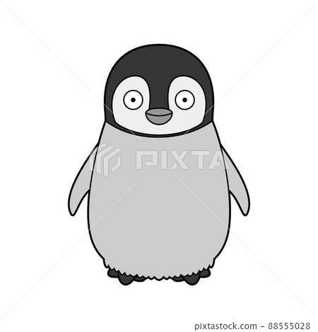Cute cartoon vector illustration of a baby penguin Cute cartoon vector illustration of a baby penguin 88555028