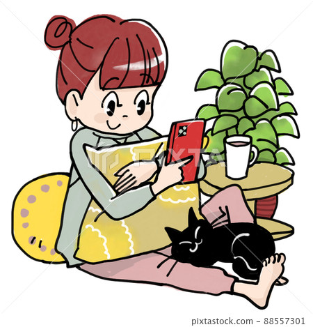 在間隙時間點擊您的智能手機 88557301