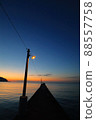 Seaside street at dusk 88557758