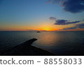 Sunset on the coastline 88558033