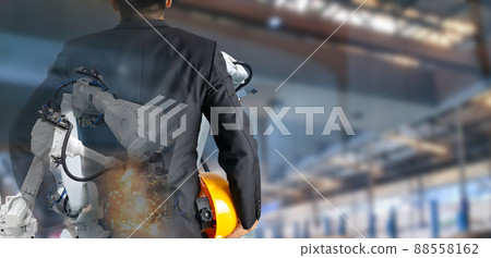 Robotic arm engineering industry in parts manufacturing plants Robotic arm engineering industry in parts manufacturing plants 88558162