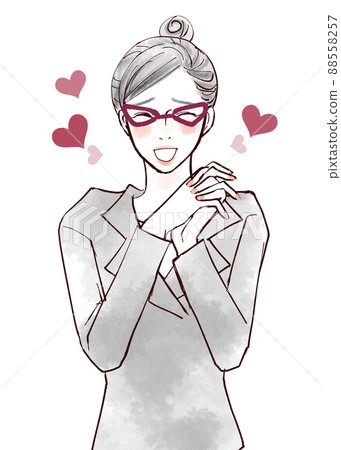 一個聰明的女人,戴著眼鏡,微笑著讓她心動 一個聰明的女人,戴著眼鏡,微笑著讓她心動 88558257