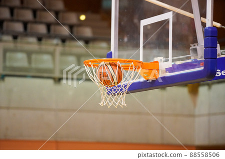 籃球比賽中球射入球門或球門網抖動的那一刻 88558506