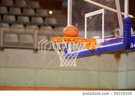 The moment the ball shot in a basketball game enters the goal or the goal net shakes The moment the ball shot in a basketball game enters the goal or the goal net shakes 88558509
