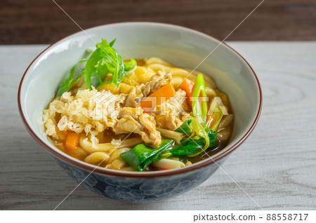 Curry udon with meat Curry udon with meat 88558717