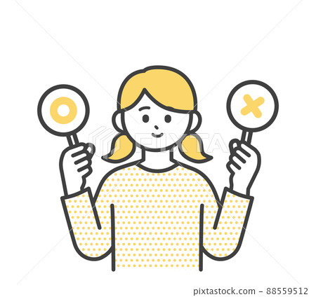 Illustration material with a girl's whole tag Illustration material with a girl's whole tag 88559512